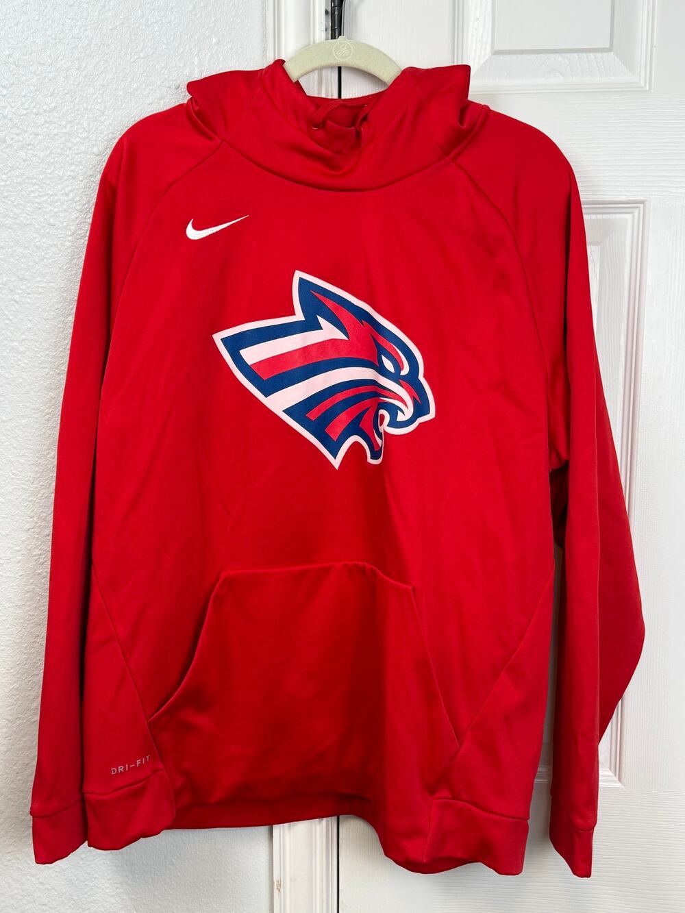 Nike Dri-Fit Liberty Flames Hoodie XL Red College Athletic Pullover